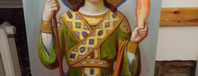 Живопис ікони барабану після відтворення