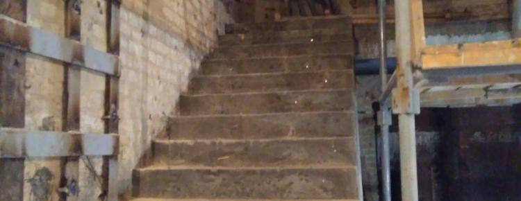 Сходи І-го ярусу після виконання робіт з бетонування